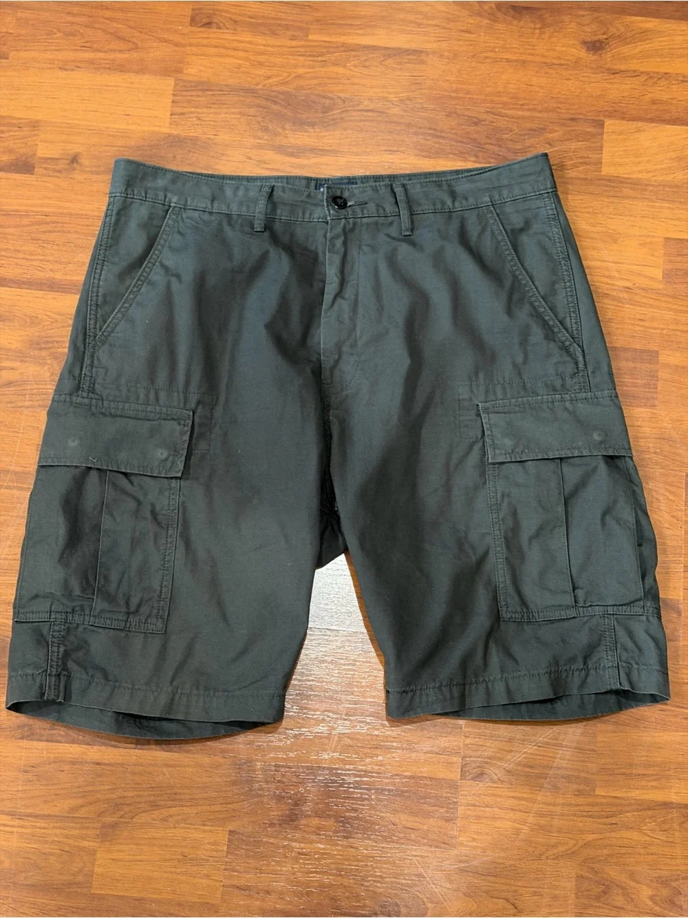 Levi Strauss Cargo Short Mens Size 34 Two Horse Brand Gray 100% Cotton  Packets